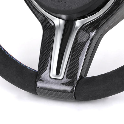 With Carbon Trim Led Full Alcantara M Performance Steering Wheel for BMW F01 F10 F11 F20 F22 F30 F32 F80 F82 F90 E92 E60 E88 - YunLexus