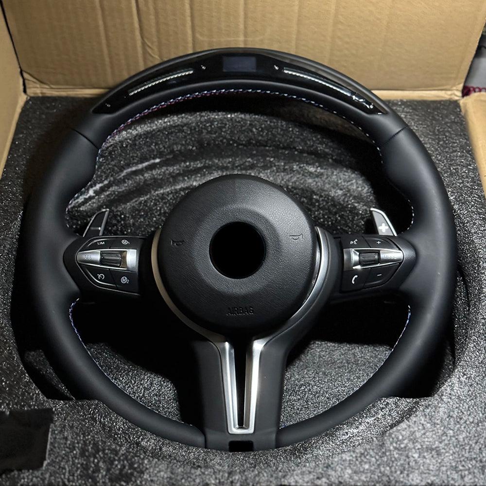 With Carbon Trim M Performance Alcantara Steering Wheel for BMW F10 F30 X3M F97 F25 F26 X5 F15 F16 F31 M2 F87 X5M E70 320i 340i - YunLexus