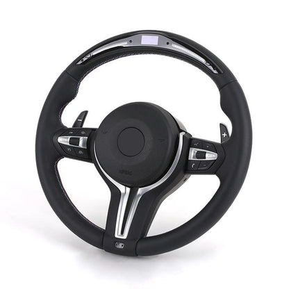 With Carbon Trim M Performance Alcantara Steering Wheel for BMW F10 F30 X3M F97 F25 F26 X5 F15 F16 F31 M2 F87 X5M E70 320i 340i - YunLexus