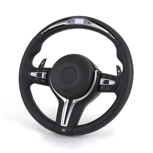 With Carbon Trim M Performance Alcantara Steering Wheel for BMW F10 F30 X3M F97 F25 F26 X5 F15 F16 F31 M2 F87 X5M E70 320i 340i - YunLexus