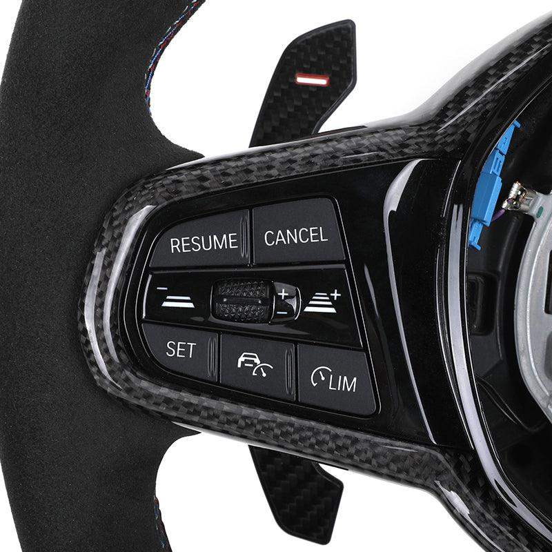 With Carbon Trim Upgrade LCI Steering Wheel for BMW G20 G30 G80 G82 G42 M4 F82 M5 F90 M3 F80 X5 F95 X6 F96 X3M F97 M8 F92 M340i - YunLexus
