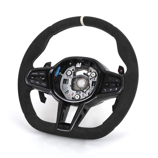 With Carbon Trim Upgrade LCI Steering Wheel for BMW G20 G30 G80 G82 G42 M4 F82 M5 F90 M3 F80 X5 F95 X6 F96 X3M F97 M8 F92 M340i - YunLexus