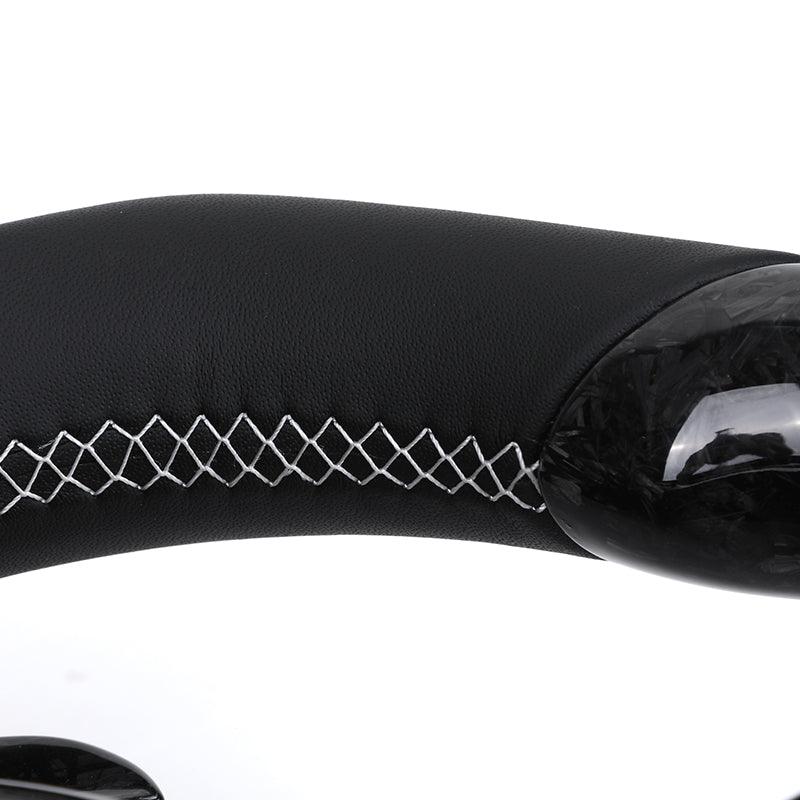 With Forged Carbon Trim Half Leather Carbon Steering Wheel for BMW X5 E70 X6 E71 X1 E84 E60 E90 E91 E92 E93 E88 Z4 E89 F10 F30 - YunLexus