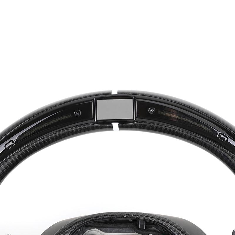 With Heated Button Half Alcantara Carbon Fiber LED Steering Wheel for BMW G82 M4 G20 G30 X3 G01 X4 G02 G11 G12 G80 G81 M8 F92 - YunLexus