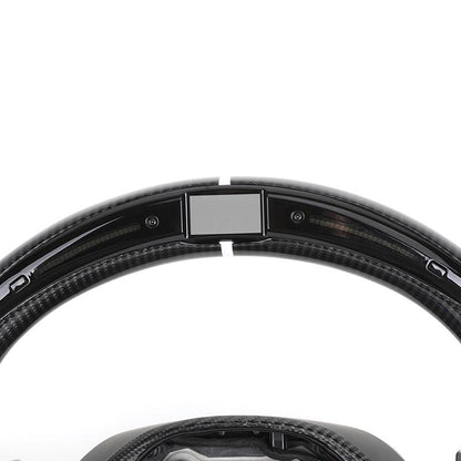 With Heated Button Half Alcantara Carbon Fiber LED Steering Wheel for BMW G82 M4 G20 G30 X3 G01 X4 G02 G11 G12 G80 G81 M8 F92 - YunLexus