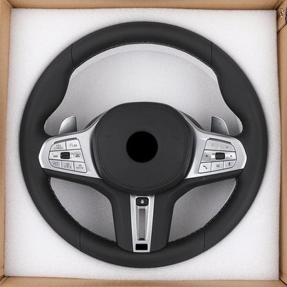 With Heated Full Leather M Sport Steering Wheel for BMW G20 G21 G80 G81 M3 G42 G82 G83 M4 G87 M2 F90 G30 M5 G11 G12 M340i M440i - YunLexus