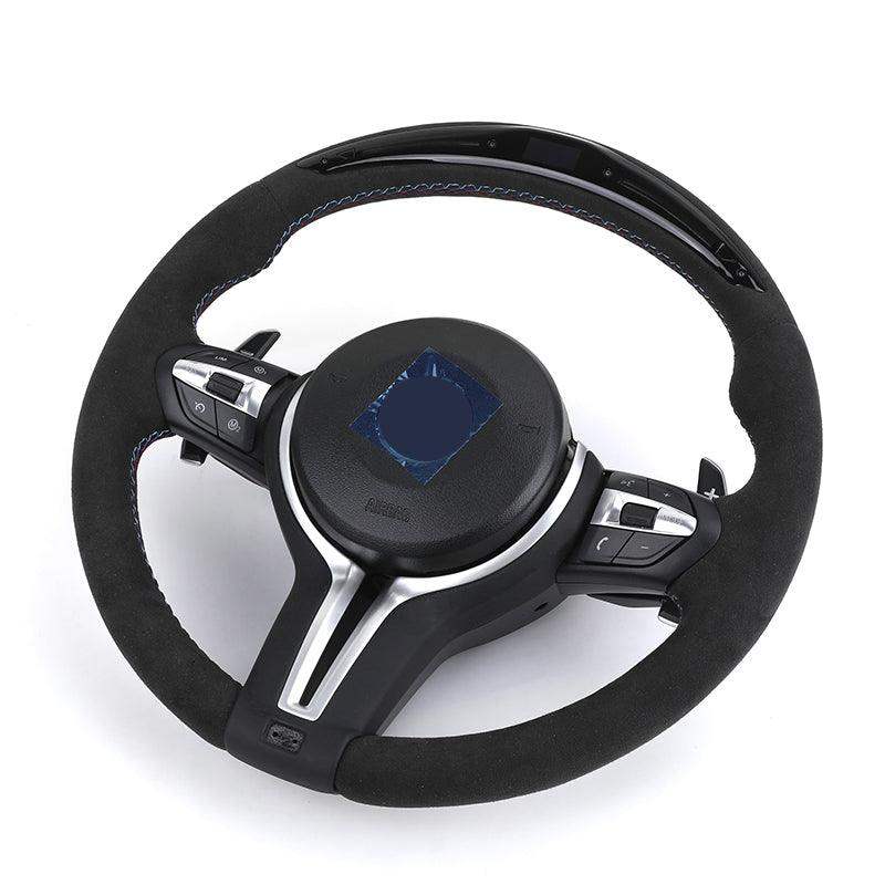 With LED Display Alcantara M Sport Volante Steering Wheel for BMW M3 M4 F10 F30 X5 E70 F15 F20 F32 F15 X1 E84 X6 E71 F02 Z4 E89 - YunLexus