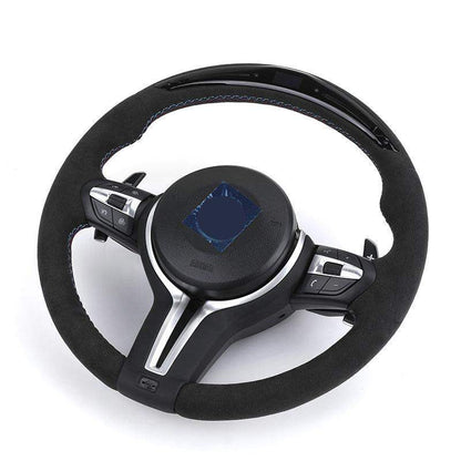 With LED Display Alcantara M Sport Volante Steering Wheel for BMW M3 M4 F10 F30 X5 E70 F15 F20 F32 F15 X1 E84 X6 E71 F02 Z4 E89 - YunLexus