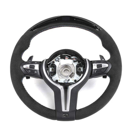 With LED Display Alcantara M Sport Volante Steering Wheel for BMW M3 M4 F10 F30 X5 E70 F15 F20 F32 F15 X1 E84 X6 E71 F02 Z4 E89 - YunLexus