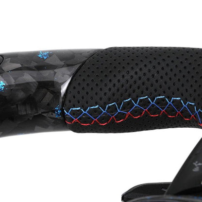 With LED Display Leather Forged Carbon M Sport Steering Wheel for BMW F10 F15 F20 F22 F30 F32 F36 M4 F82 M3 F80 E87 E90 E92 E60 - YunLexus