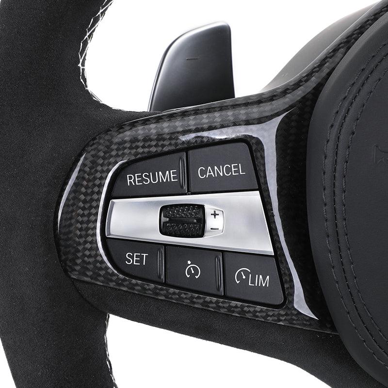 With LED Display Volant Lenkrad D-Shape Alcantara Steering Wheel for BMW M3 M4 M5 G20 G28 G29 G30 G32 G38 G11 G12 G05 G01 G02 - YunLexus