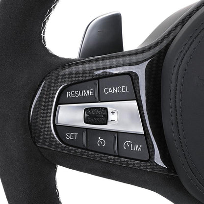 With LED Display Volant Lenkrad D-Shape Alcantara Steering Wheel for BMW M3 M4 M5 G20 G28 G29 G30 G32 G38 G11 G12 G05 G01 G02 - YunLexus