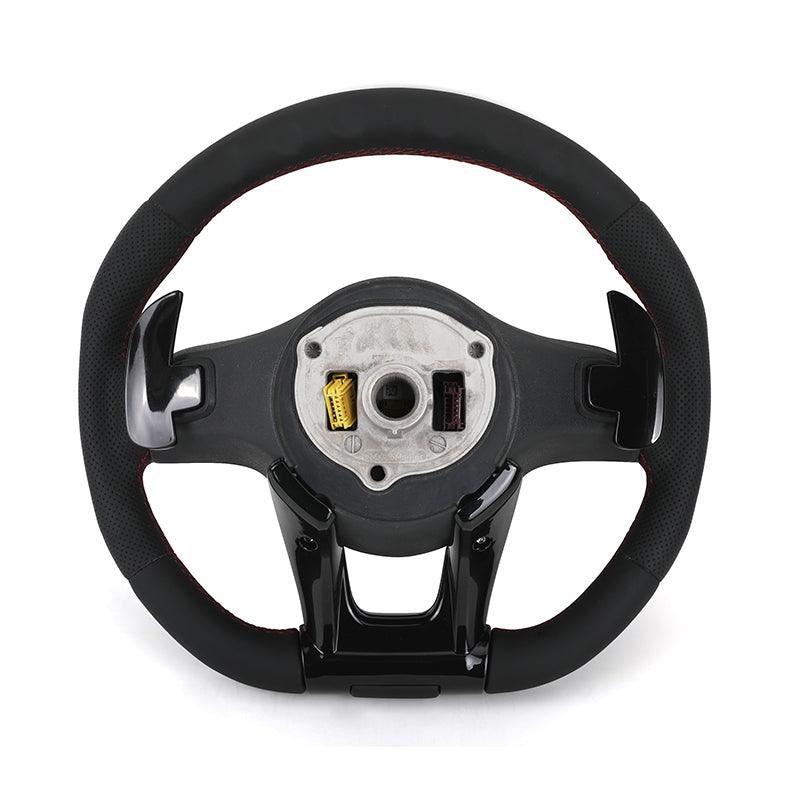 With Led Display Volant Lenkrad Full Leather Steering Wheel for Mercedes Benz W204 W205 W206 W221 S221 W222 W213 C180 AMG - YunLexus Custom Custom Steering Wheels for Mercedes