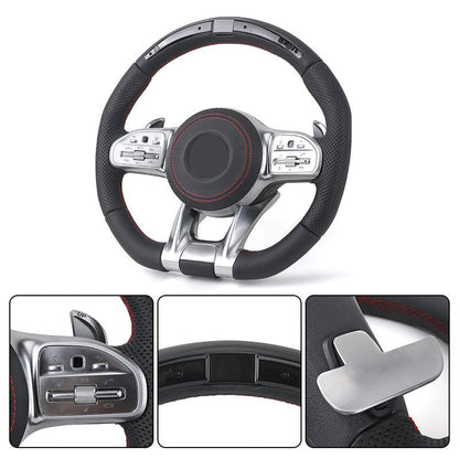 With Led Display Volant Lenkrad Sport Leather Steering Wheel for Mercedes Benz C217 W209 W204 W205 W206 w207 Coupe C63s C63 AMG - YunLexus Custom Custom Steering Wheels for Mercedes