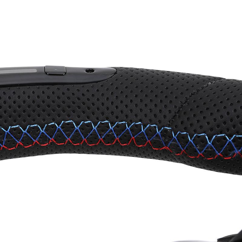 With LED Flat Bottom Full Perforated Leather Steering Wheel for BMW F01 F07 F06 F10 F20 F25 F30 F32 F36 X5m F85 E39 E60 E90 E92 - YunLexus