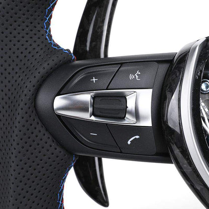 With LED M Sport Volant Forged Carbon Shift Paddle Steering Wheel for BMW 3 Series E90 E92 E81 E82 E87 E88 X1 E84 X5 E70 X6 E71 - YunLexus