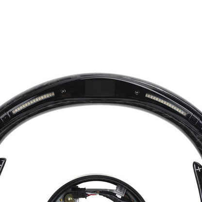 With LED M Sport Volant Forged Carbon Shift Paddle Steering Wheel for BMW 3 Series E90 E92 E81 E82 E87 E88 X1 E84 X5 E70 X6 E71 - YunLexus