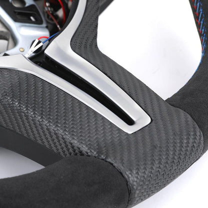 With LED Volant Alcantara Leather M Performance Steering Wheel for BMW F10 M5 F90 F30 F15 E90 E92 F80 M3 X5 F15 E70 X6 F16 E71 - YunLexus