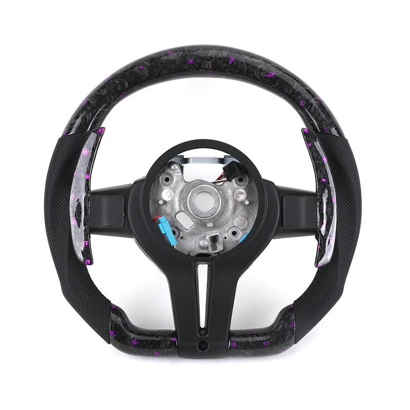 With M1 M2 Button Half Alcantara Leather Steering Wheel for BMW M3 G80 M4 G82 X3 G01 X4 G02 X5 G05 X6 G06 G11 G12 G20 G30 Z4 G29 - YunLexus