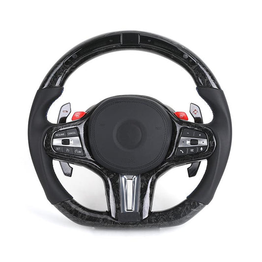 With M1 M2 Button Led M Sport Volant Lenkrad Forged Carbon Steering Wheel for BMW X3 G01 G20 G30 G31 G38 G82 G80 M3 G11 G22 - YunLexus