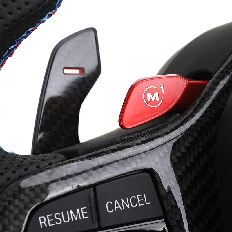 With M1 M2 Button M Sport Volant Lenkrad Carbon Steering Wheel for BMW 3 Series G30 G31 M5 X3 G01 G20 M4 G82 G80 M340i G11 G12 - YunLexus