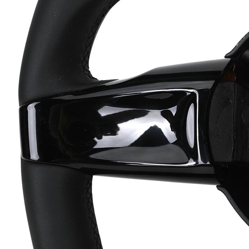 With Piano Black Trim Flat Bottom Full Leather M SPort Steering Wheel for BMW Z4 E85 E86 Roadster - YunLexus