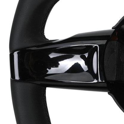 With Piano Black Trim Flat Bottom Full Leather M SPort Steering Wheel for BMW Z4 E85 E86 Roadster - YunLexus