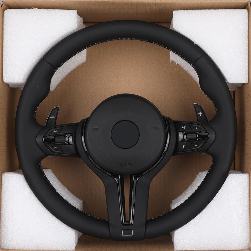 With Piano-black Trim M Sport Leather Steering Wheel for BMW F10 F20 F30 F40 F44 F45 F52 X1 F48 X2 F47 F80 F82 F87 M2 M3 M4 M5 - YunLexus