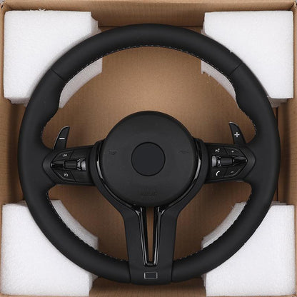 With Piano-black Trim M Sport Leather Steering Wheel for BMW F10 F20 F30 F40 F44 F45 F52 X1 F48 X2 F47 F80 F82 F87 M2 M3 M4 M5 - YunLexus