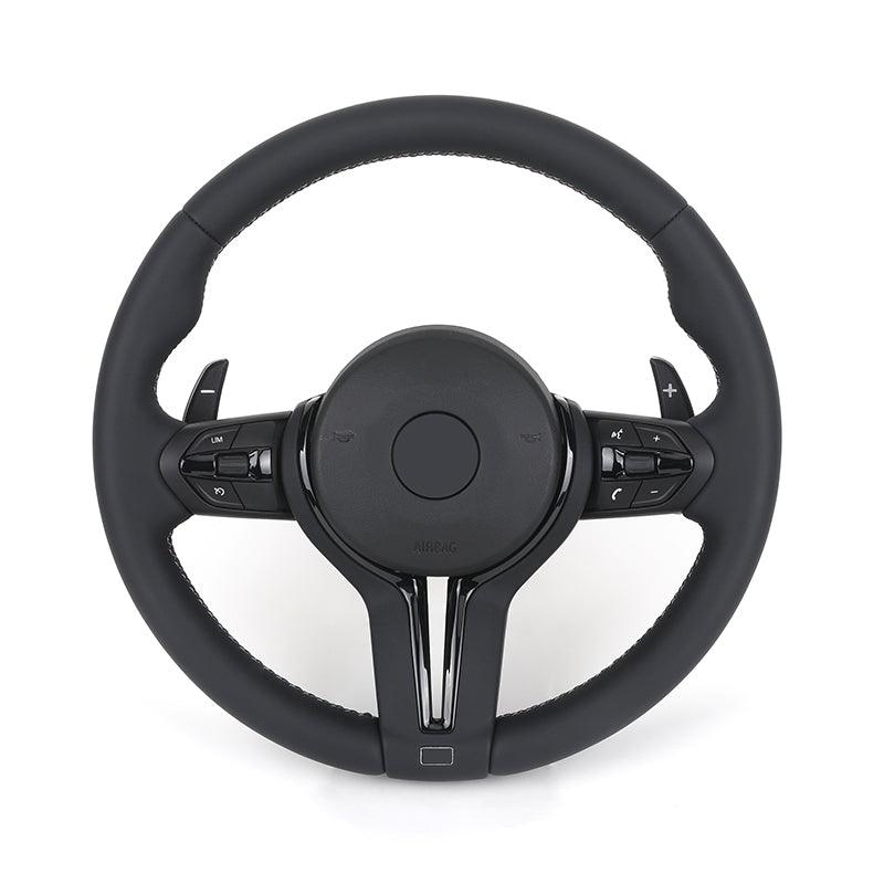 With Piano-black Trim M Sport Leather Steering Wheel for BMW F10 F20 F30 F40 F44 F45 F52 X1 F48 X2 F47 F80 F82 F87 M2 M3 M4 M5 - YunLexus