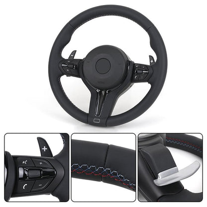 With Piano-black Trim M Sport Leather Steering Wheel for BMW F10 F20 F30 F40 F44 F45 F52 X1 F48 X2 F47 F80 F82 F87 M2 M3 M4 M5 - YunLexus