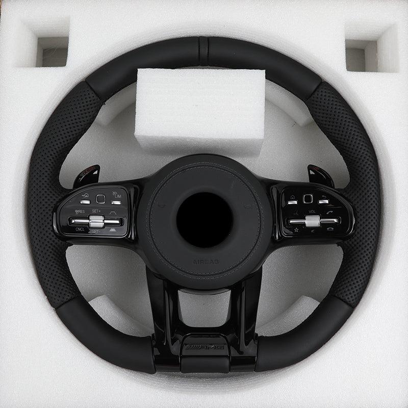With Piano Black Trim Volant Lenkrad Steering Wheel for Mercedes Benz W204 W205 C217 C300 GLC Coupe X253 C253 W222 S550 C63 AMG - YunLexus Custom Custom Steering Wheels for Mercedes