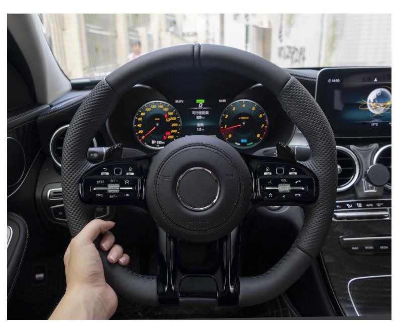 With Piano Black Trim Volant Lenkrad Steering Wheel for Mercedes Benz W204 W205 C217 C300 GLC Coupe X253 C253 W222 S550 C63 AMG - YunLexus Custom Custom Steering Wheels for Mercedes