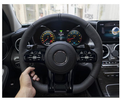 With Piano Black Trim Volant Lenkrad Steering Wheel for Mercedes Benz W204 W205 C217 C300 GLC Coupe X253 C253 W222 S550 C63 AMG - YunLexus Custom Custom Steering Wheels for Mercedes