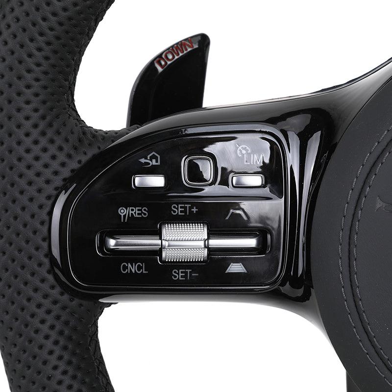 With Piano Black Trim Volant Lenkrad Steering Wheel for Mercedes Benz W204 W205 C217 C300 GLC Coupe X253 C253 W222 S550 C63 AMG - YunLexus Custom Custom Steering Wheels for Mercedes