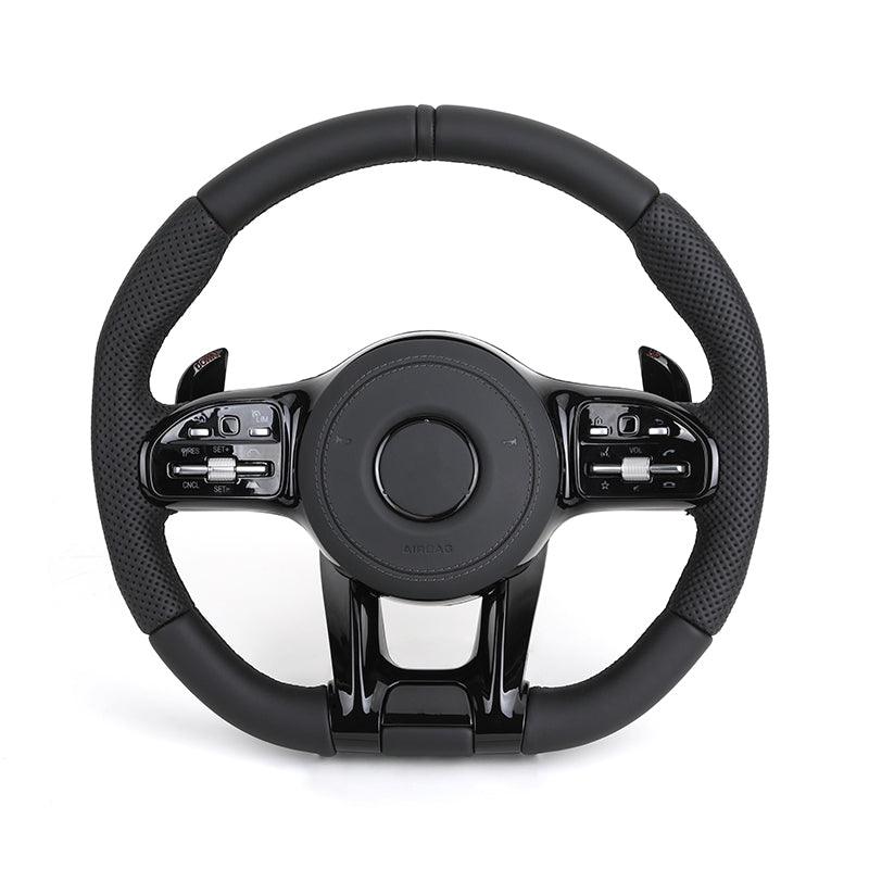 With Piano Black Trim Volant Lenkrad Steering Wheel for Mercedes Benz W204 W205 C217 C300 GLC Coupe X253 C253 W222 S550 C63 AMG - YunLexus Custom Custom Steering Wheels for Mercedes