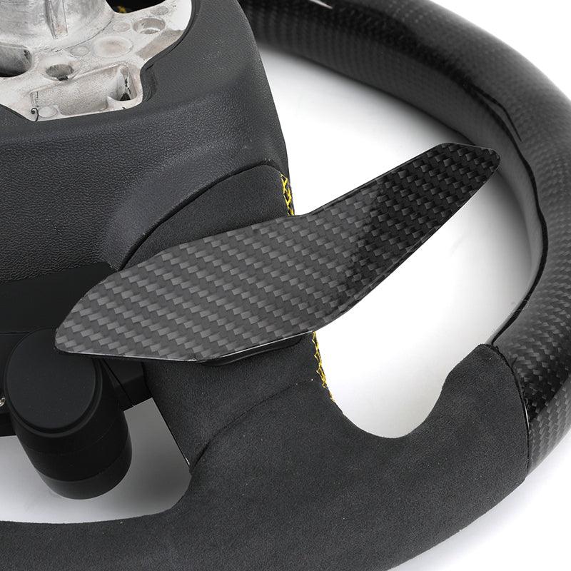 With R8 Start Button & Drive Select Half Alcantara Carbon LED Steering Wheel for Audi A3 A4 A5 A6 C7 C8 B9 S3 RS3 RS4 RS5 RS7 8V