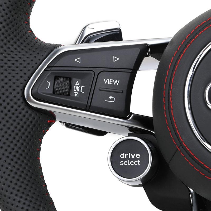 With Start Button RS R8 Sport Full Perforated Leather Steering Wheel for Audi A1 A3 S3 8V S4 S5 Q5 SQ5 A4 B9 RS3 RS4 RS5 TT TTRS