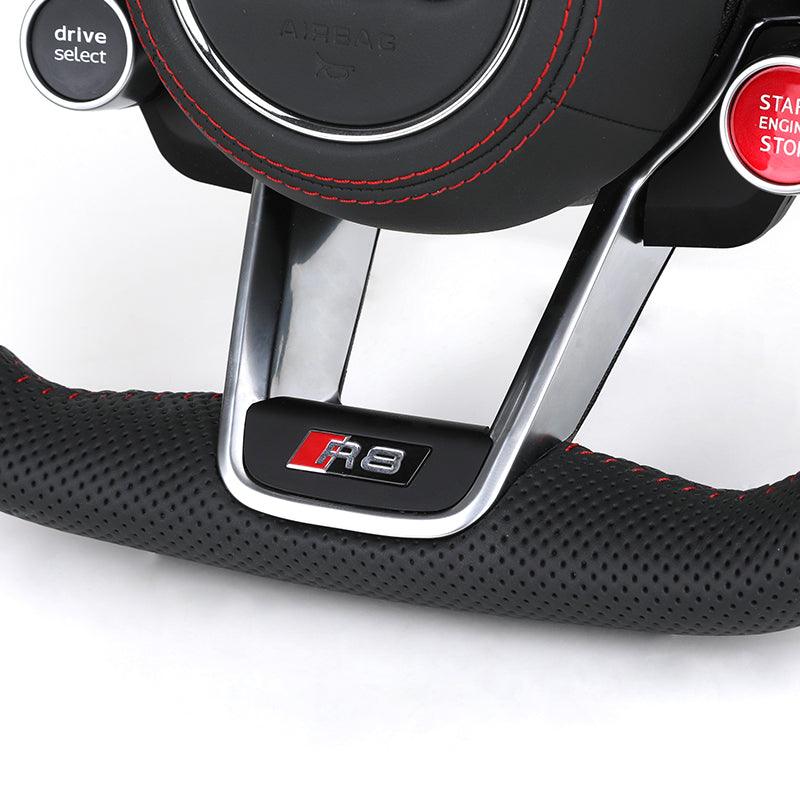 With Start Button RS R8 Sport Full Perforated Leather Steering Wheel for Audi A1 A3 S3 8V S4 S5 Q5 SQ5 A4 B9 RS3 RS4 RS5 TT TTRS