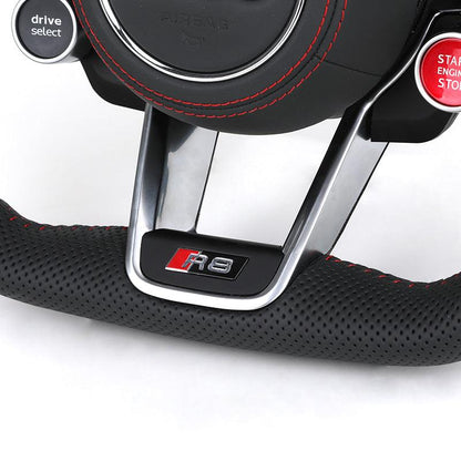 With Start Button RS R8 Sport Full Perforated Leather Steering Wheel for Audi A1 A3 S3 8V S4 S5 Q5 SQ5 A4 B9 RS3 RS4 RS5 TT TTRS
