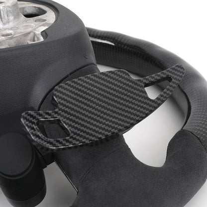 With Start Button S-Line Half Alcantara Carbon Fiber Paddle LED Steering Wheel for Audi TT R8 A4 A5 B8 B9 S4 RS6 A6 C7 RS Q5 Q6