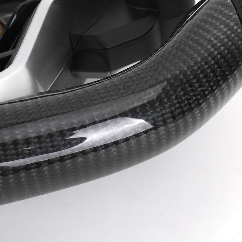 With Start Button Volant Lenkrad Sport Leather Carbon Steering Wheel for VW Golf R 6 7 MK7 7.5 Gti Gtd Polo Passat B6 Jetta - YunLexus Custom Custom Steering Wheels for VW