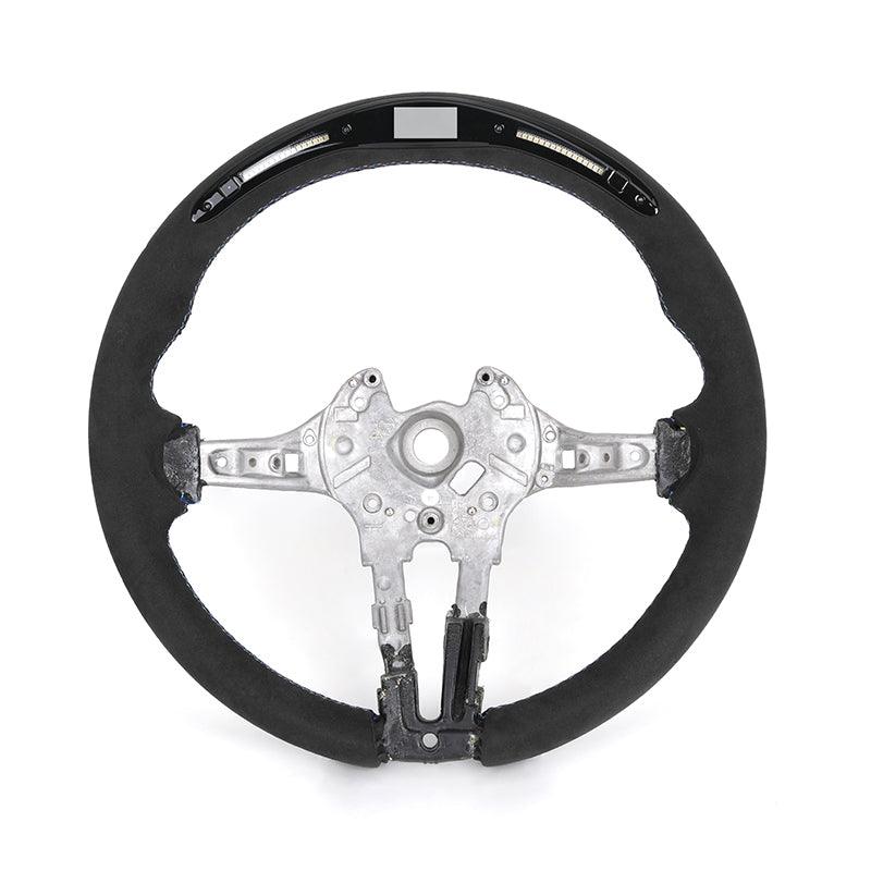 Without Center Trim Alcantara LED Steering Wheel Core for BMW M3 M5 F10 F30 F15 F20 F32 F36 F80 F82 F87 F90 F15 X5 E70 X6 E71 - YunLexus