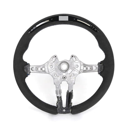 Without Center Trim Alcantara LED Steering Wheel Core for BMW M3 M5 F10 F30 F15 F20 F32 F36 F80 F82 F87 F90 F15 X5 E70 X6 E71 - YunLexus