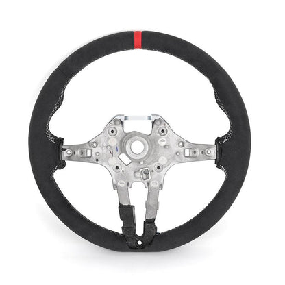 Without Center Trim Button Full Alcantara Steering Wheel Frame for BMW F01 F02 F03 F06 F07 F10 F11 F12 F13 M5 F90 F91 F92 F93 - YunLexus