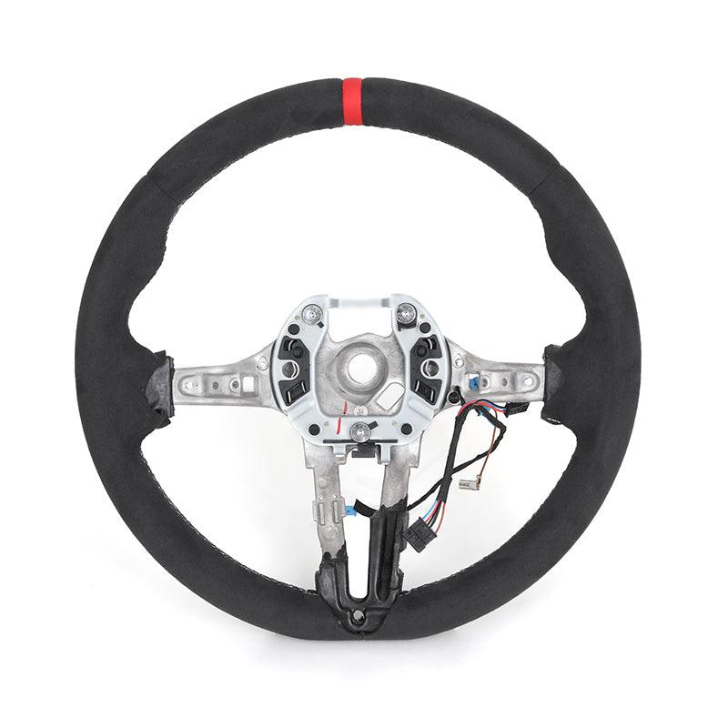 Without Center Trim Button Full Alcantara Steering Wheel Frame for BMW F01 F02 F03 F06 F07 F10 F11 F12 F13 M5 F90 F91 F92 F93 - YunLexus