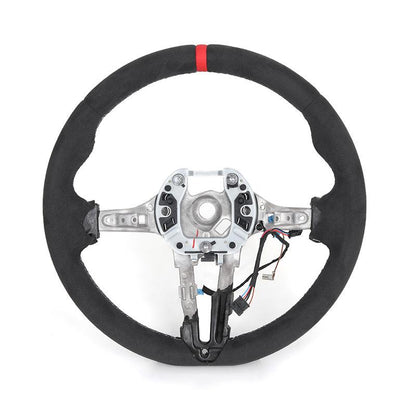 Without Center Trim Button Full Alcantara Steering Wheel Frame for BMW F01 F02 F03 F06 F07 F10 F11 F12 F13 M5 F90 F91 F92 F93 - YunLexus