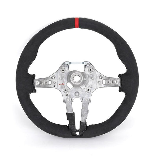 Without Center Trim Button Full Alcantara Steering Wheel Frame for BMW F30 F31 F32 F33 F34 F36 F20 X5 F15 X6 F16 X3 F25 X4 F26 - YunLexus