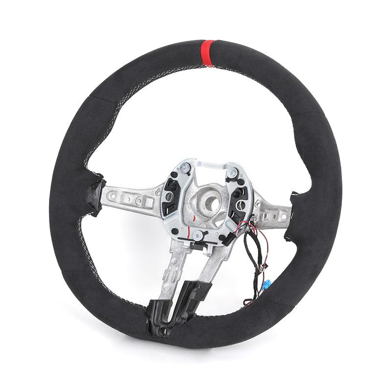 Without Center Trim Button Full Alcantara Steering Wheel Frame for BMW F30 F31 F32 F33 F34 F36 F20 X5 F15 X6 F16 X3 F25 X4 F26 - YunLexus