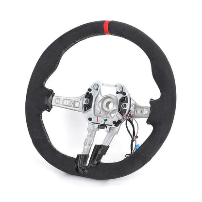 Without Center Trim Button Full Alcantara Steering Wheel Frame for BMW F30 F31 F32 F33 F34 F36 F20 X5 F15 X6 F16 X3 F25 X4 F26 - YunLexus
